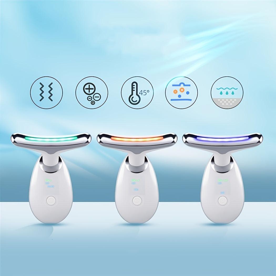 Rechargeable LED Facial and Neck Massage Instrument