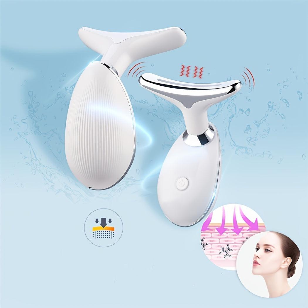 Rechargeable LED Facial and Neck Massage Instrument