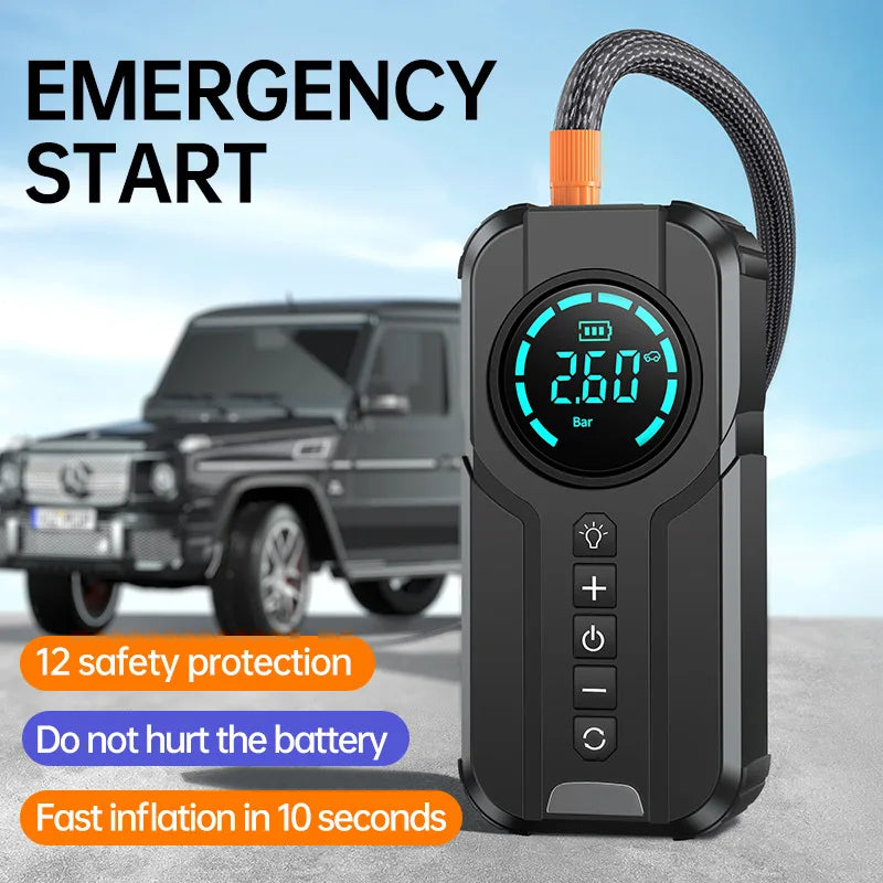 4 in 1 Portable Car Air Compressor Air Pump