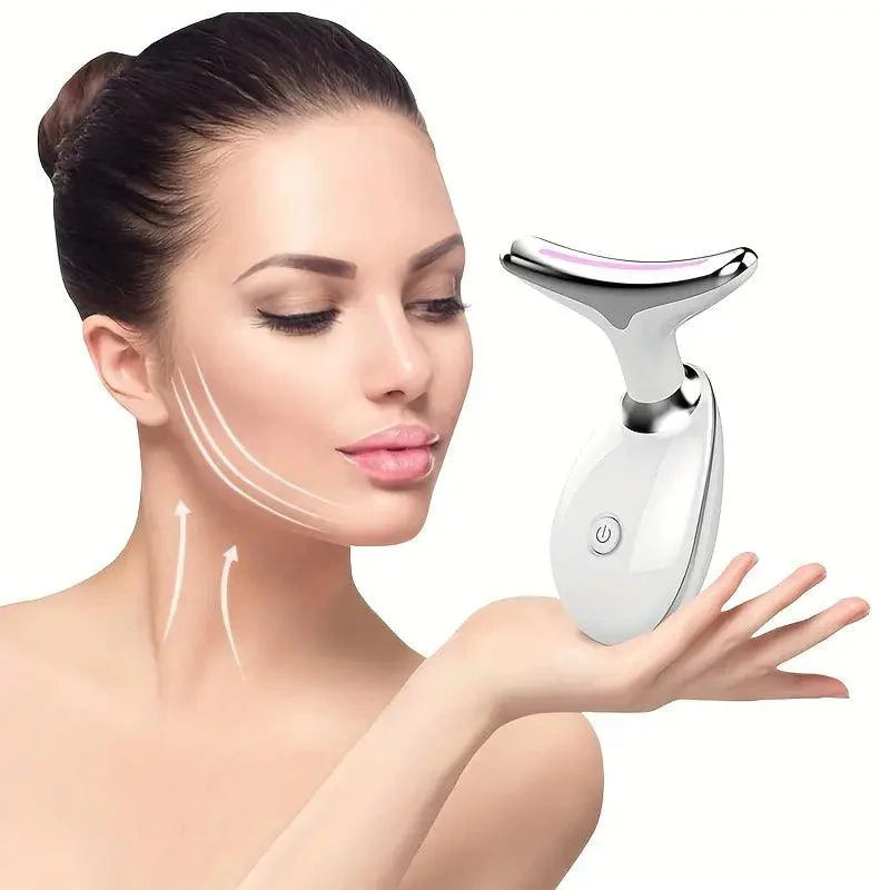 Rechargeable LED Facial and Neck Massage Instrument