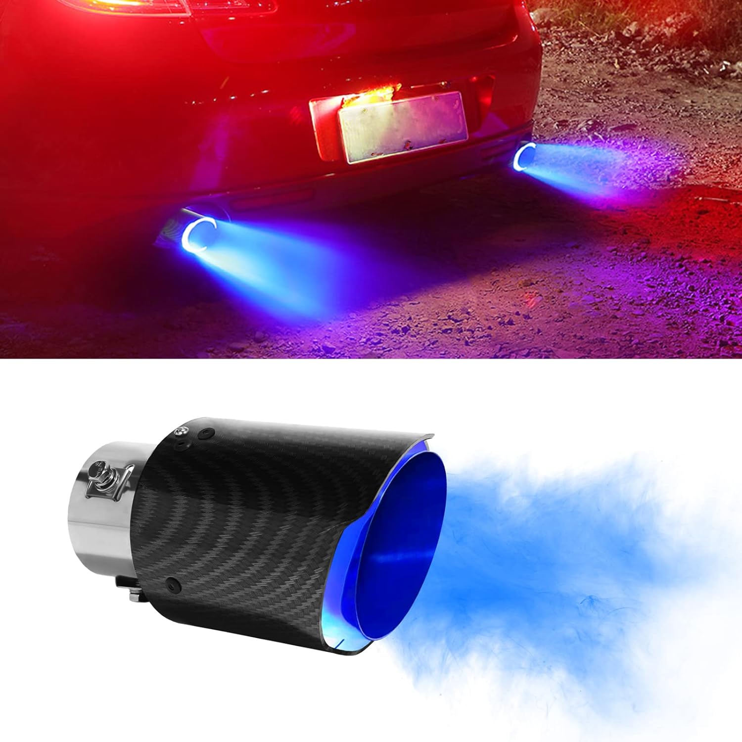 Universal led car exhaust pipe