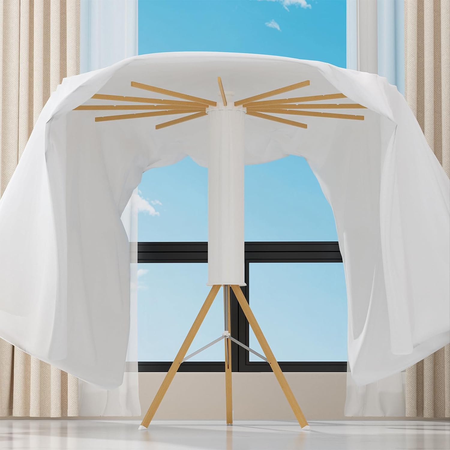 Foldable Tripod Clothes Drying Rack