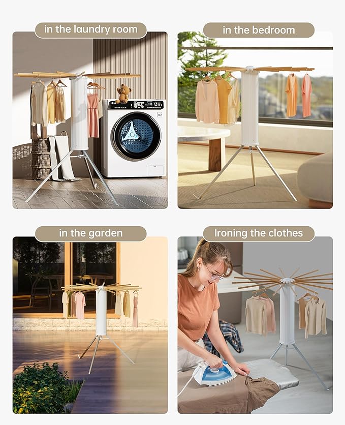 Foldable Tripod Clothes Drying Rack