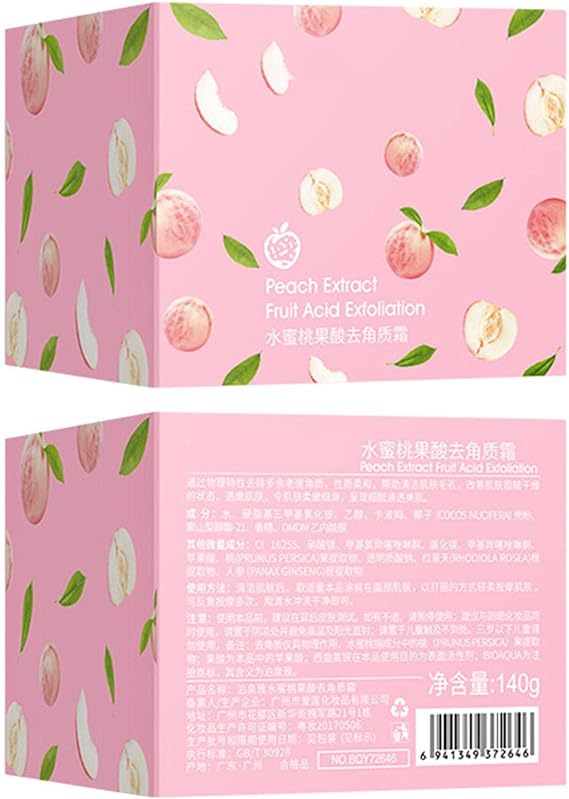 PEACH EXTRACT FRUIT ACID EXFOLIATING FACE GEL CREAM