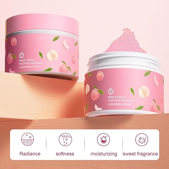 PEACH EXTRACT FRUIT ACID EXFOLIATING FACE GEL CREAM